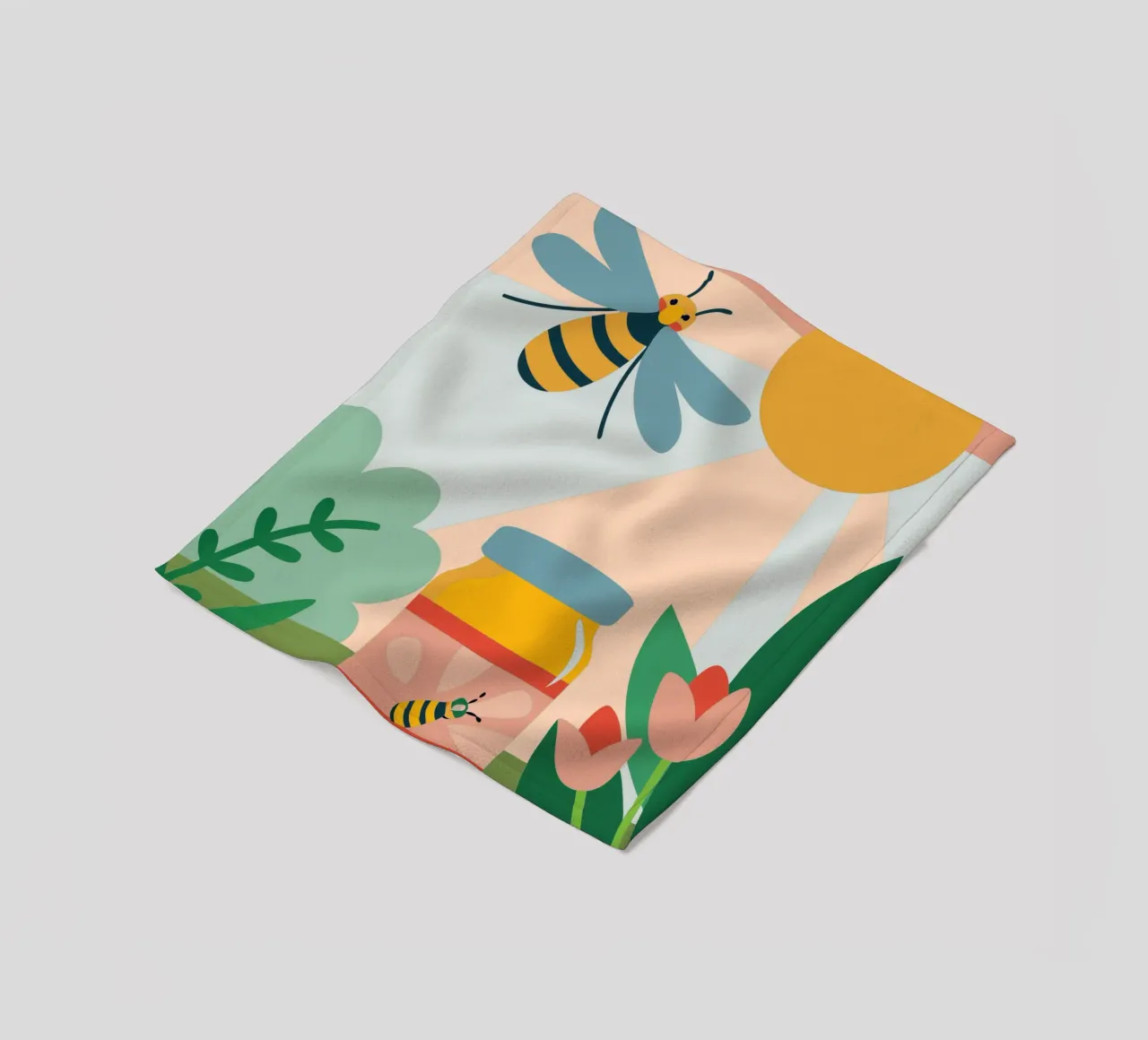 Api e miele coperta in pile da CUTE ANIMALS