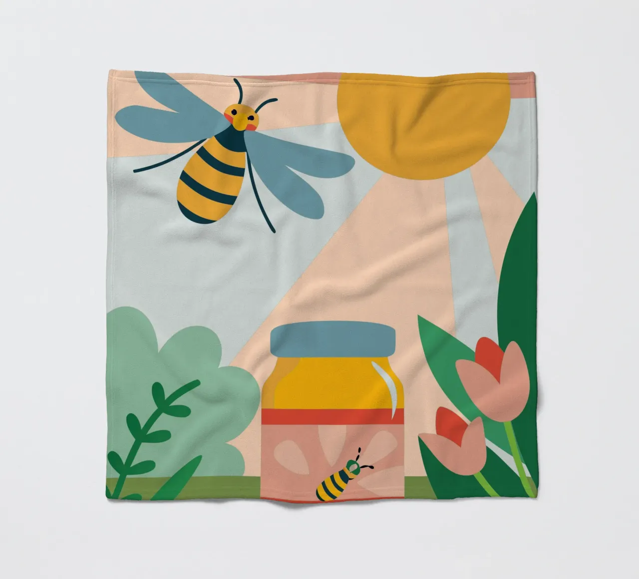 Api e miele coperta in pile da CUTE ANIMALS