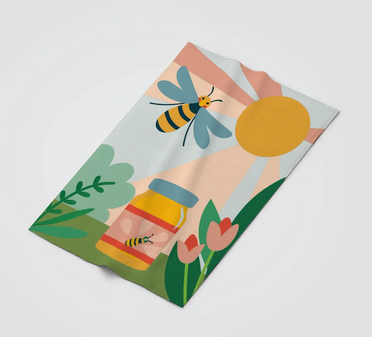 Api e miele coperta in pile da CUTE ANIMALS