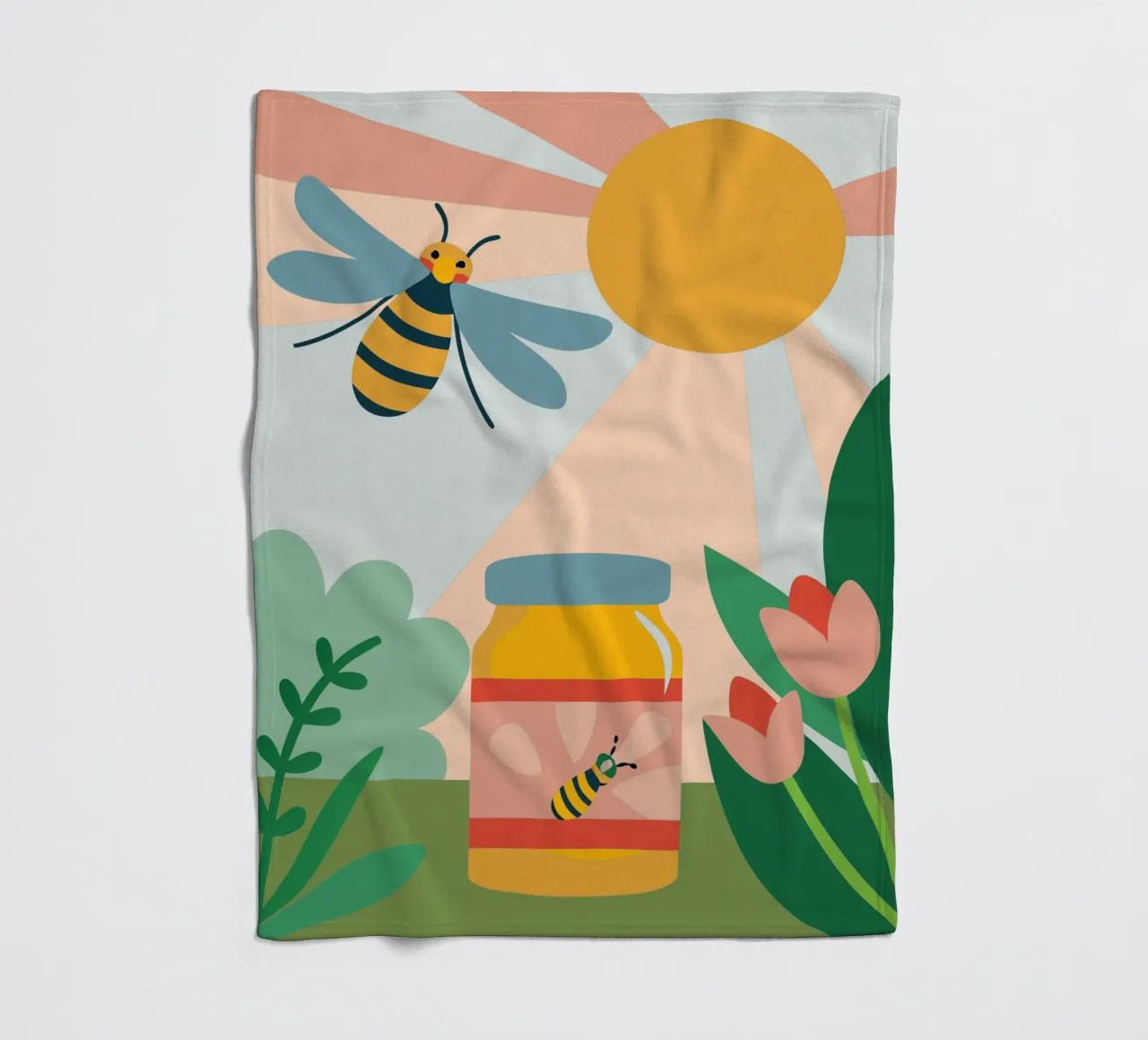 Api e miele coperta in pile da CUTE ANIMALS