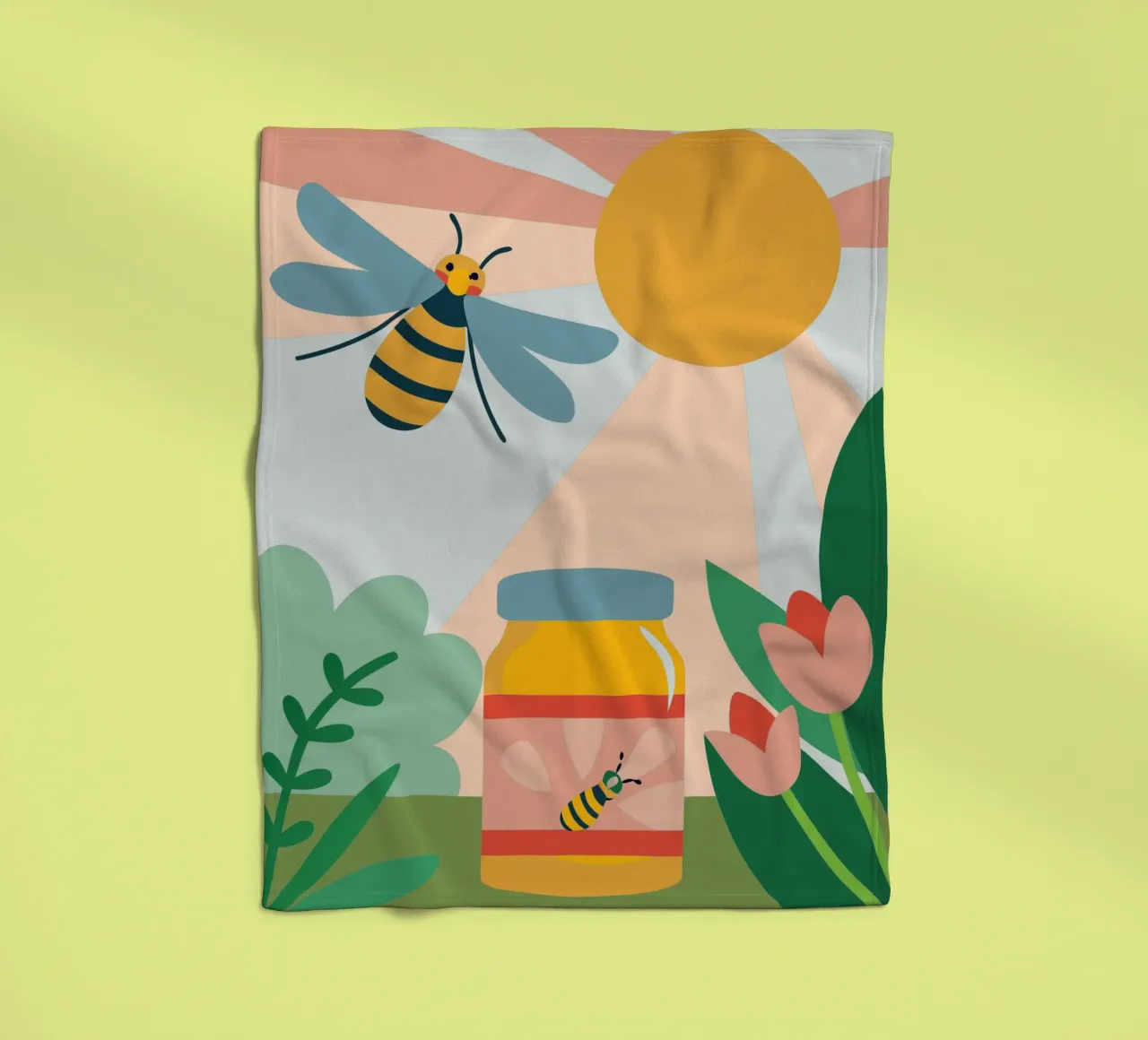 Api e miele coperta in pile da CUTE ANIMALS