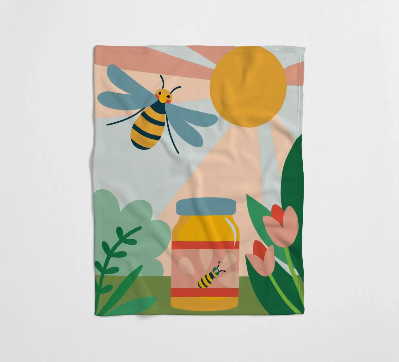 Api e miele coperta in pile da CUTE ANIMALS