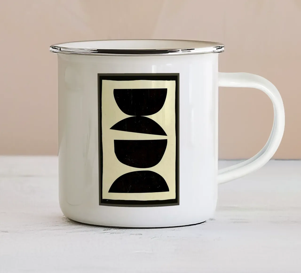 forme geometriche semicerchio semicerchio tazza in smalto da CourtneyStudio