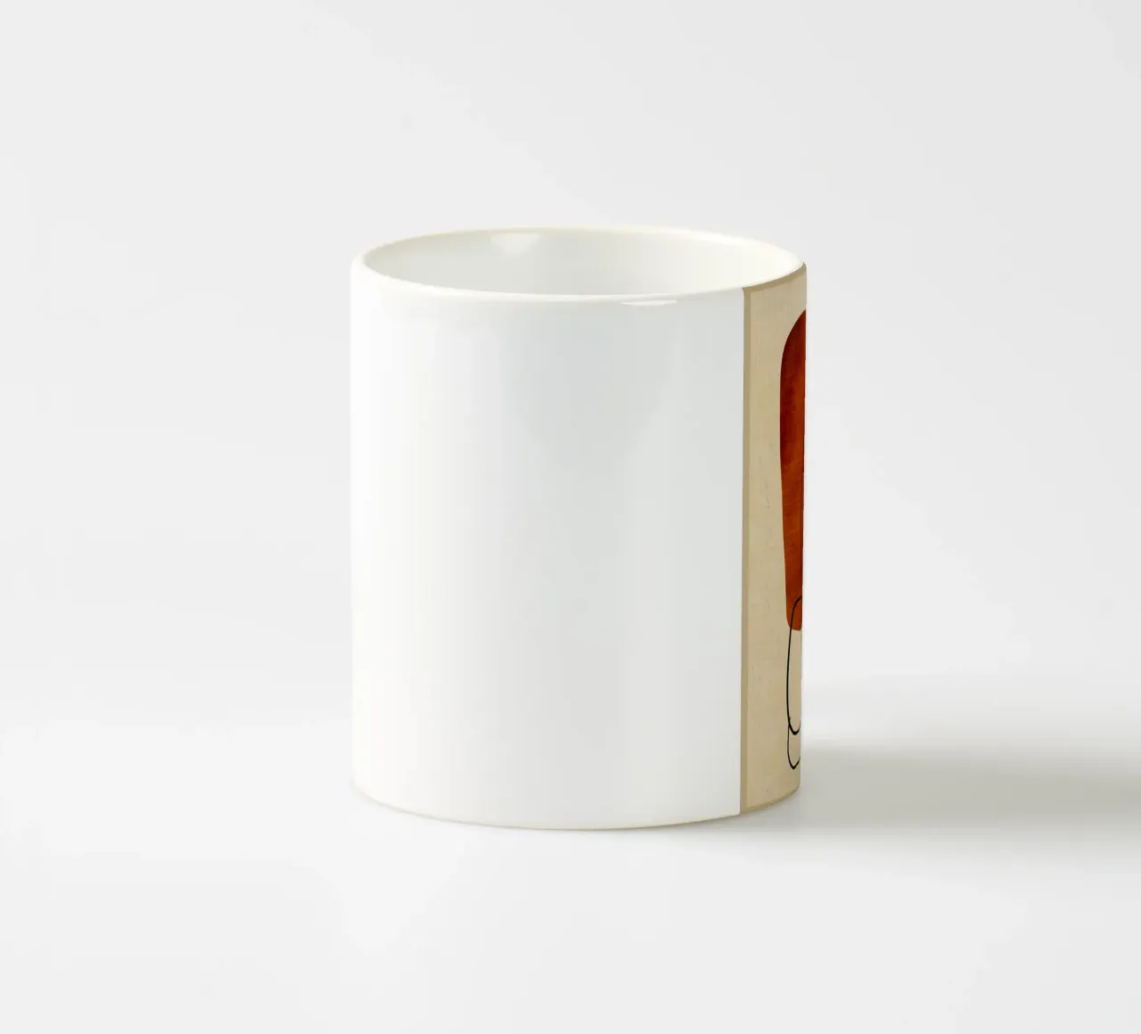 abstract shapes line rectangular shape ceramic mug by CourtneyStudio