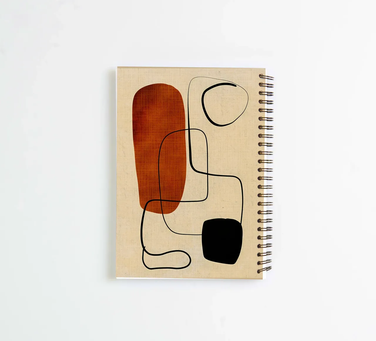 abstract shapes line rectangular shape spiral notebook by CourtneyStudio