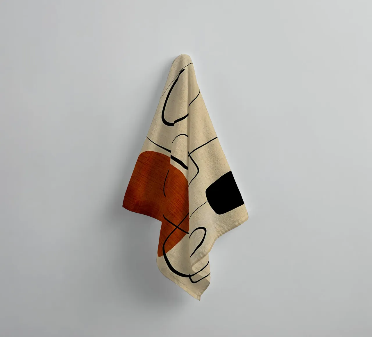 abstract shapes line rectangular shape towel by CourtneyStudio