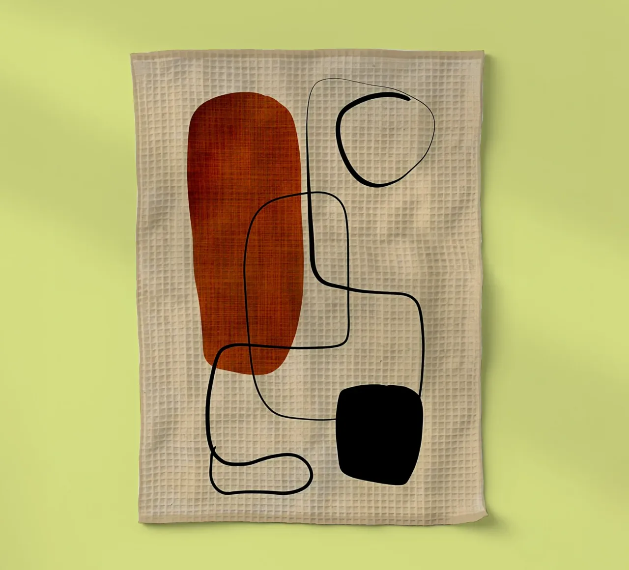 abstract shapes line rectangular shape tea towel by CourtneyStudio