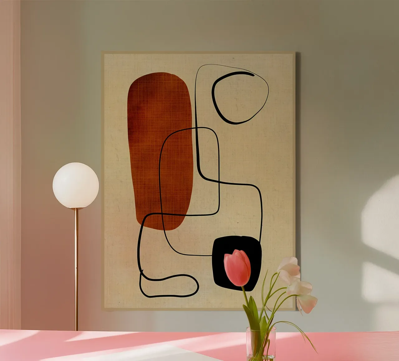 abstract shapes line rectangular shape canvas by CourtneyStudio