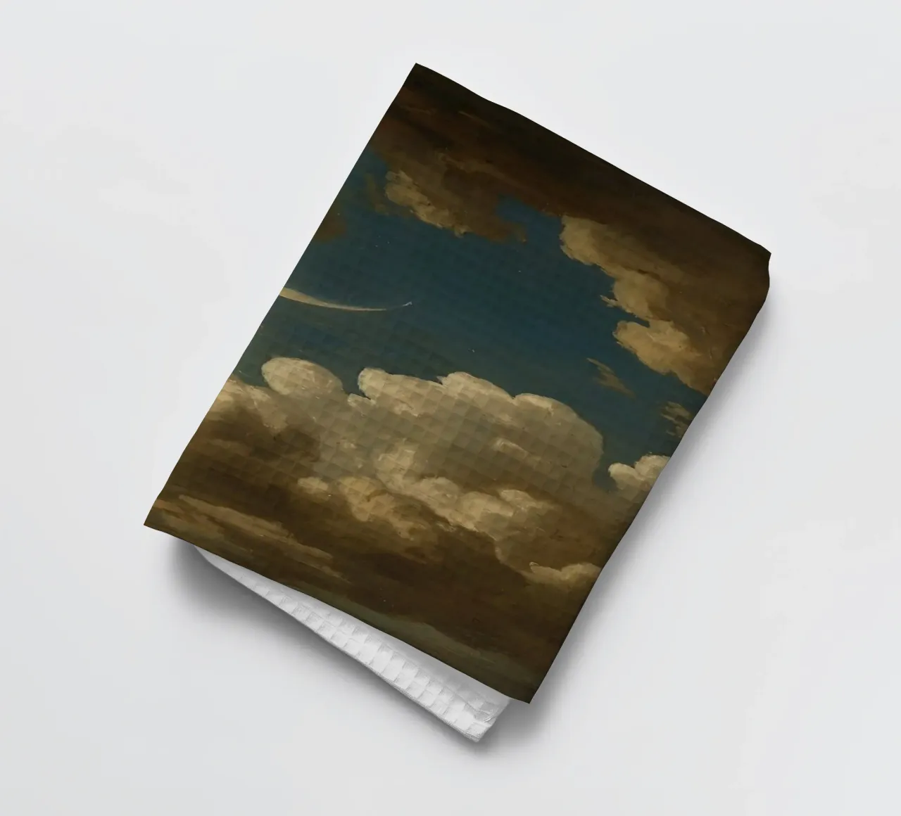 Clair de lune traversant les nuages dans un ciel nocturne torchon de DesignDoodle