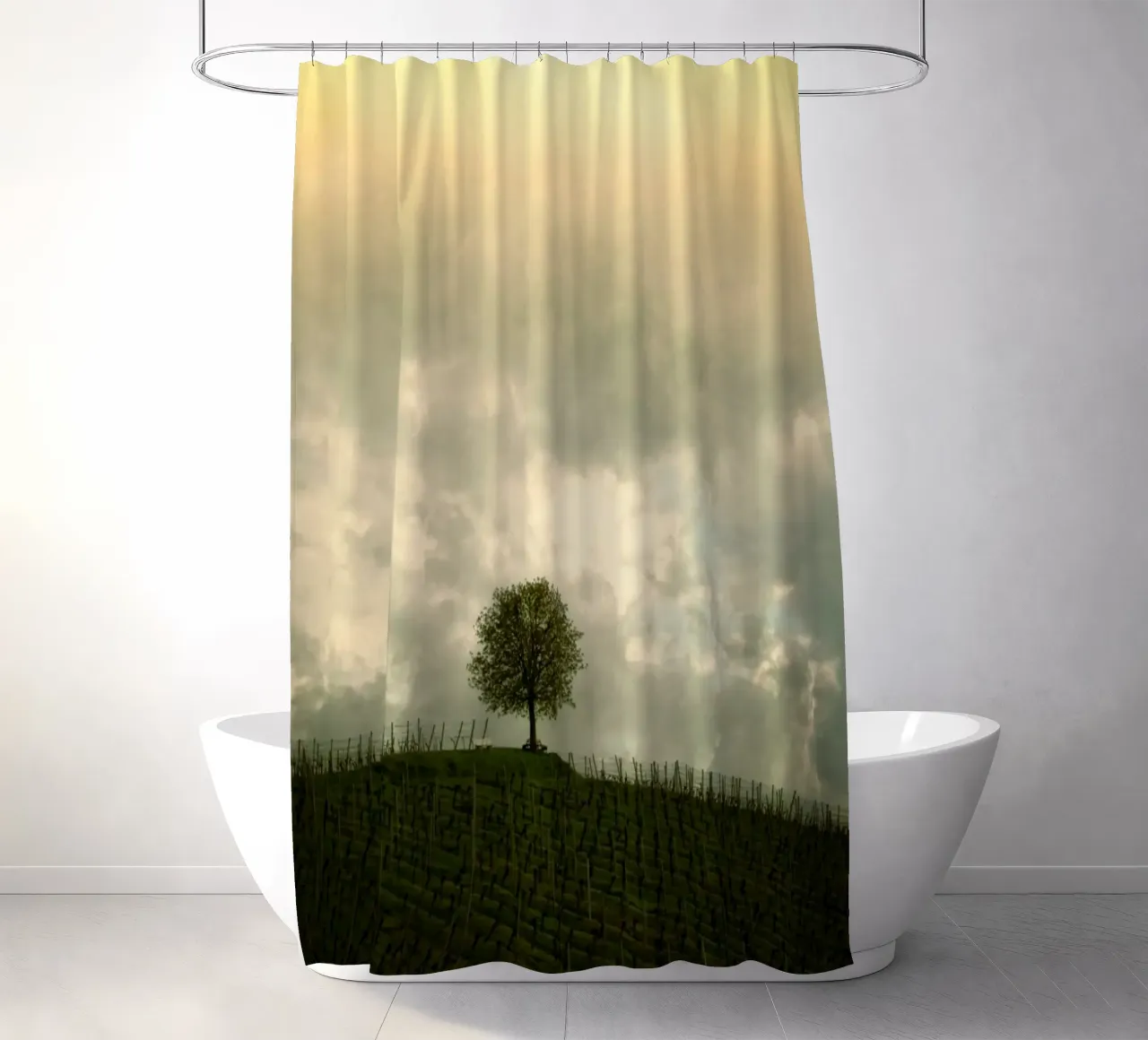 solitude rural agriculture shower curtain by Histrol