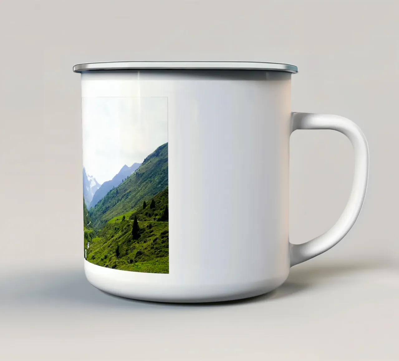 Das grüne Tal tazza in smalto da Flo Klein