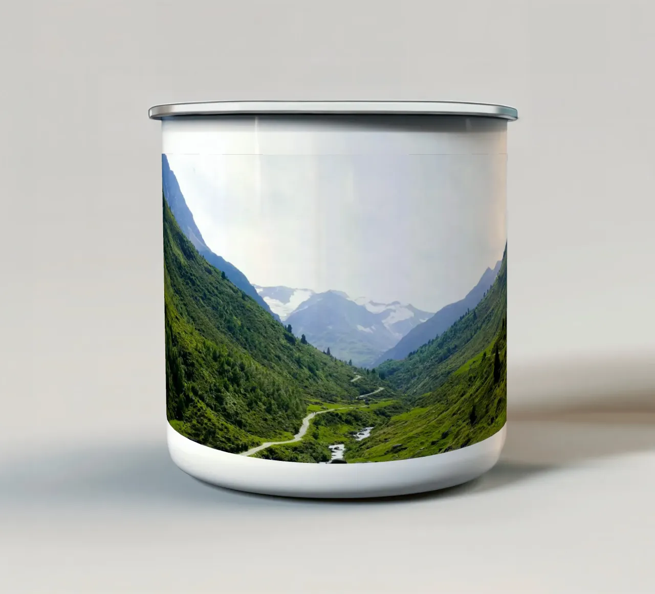 Das grüne Tal tazza in smalto da Flo Klein