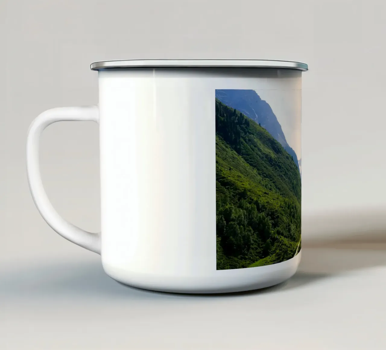 Das grüne Tal tazza in smalto da Flo Klein