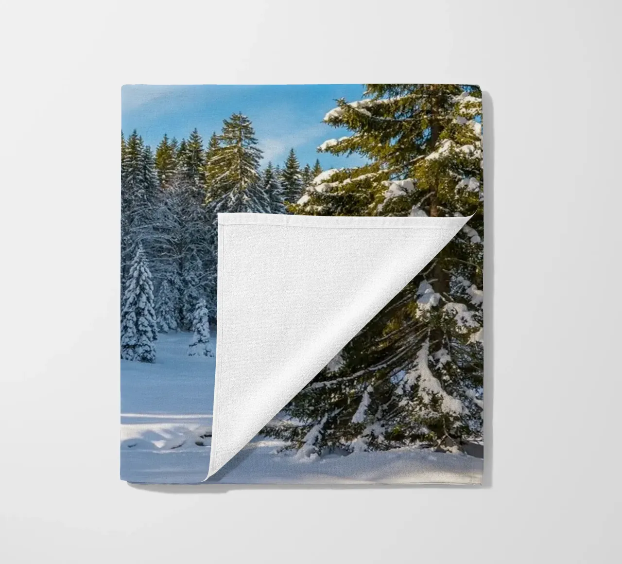 untouched snow serenity beach towel by Histrol