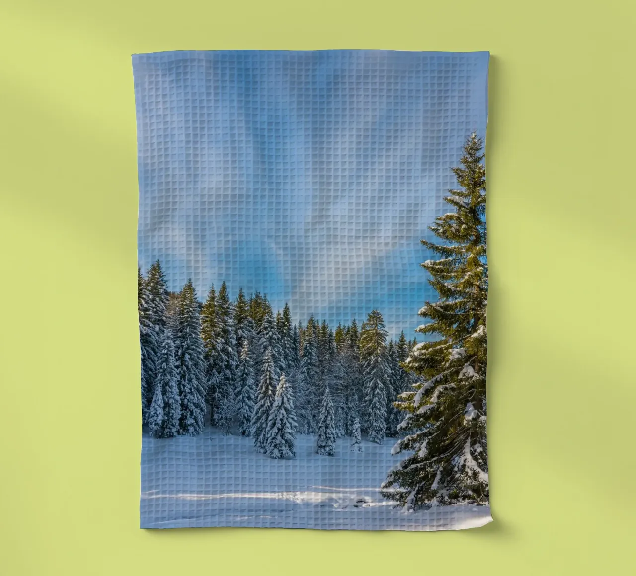 untouched snow serenity tea towel by Histrol