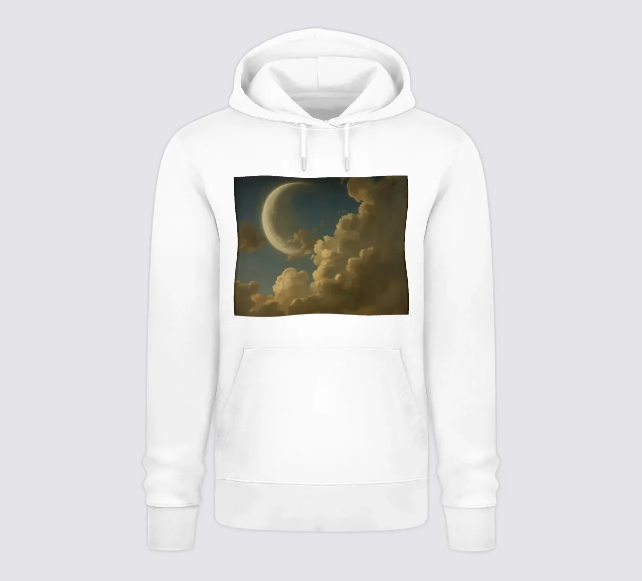 Luna illuminata dalle nuvole in un cielo notturno felpa con cappuccio da DesignDoodle
