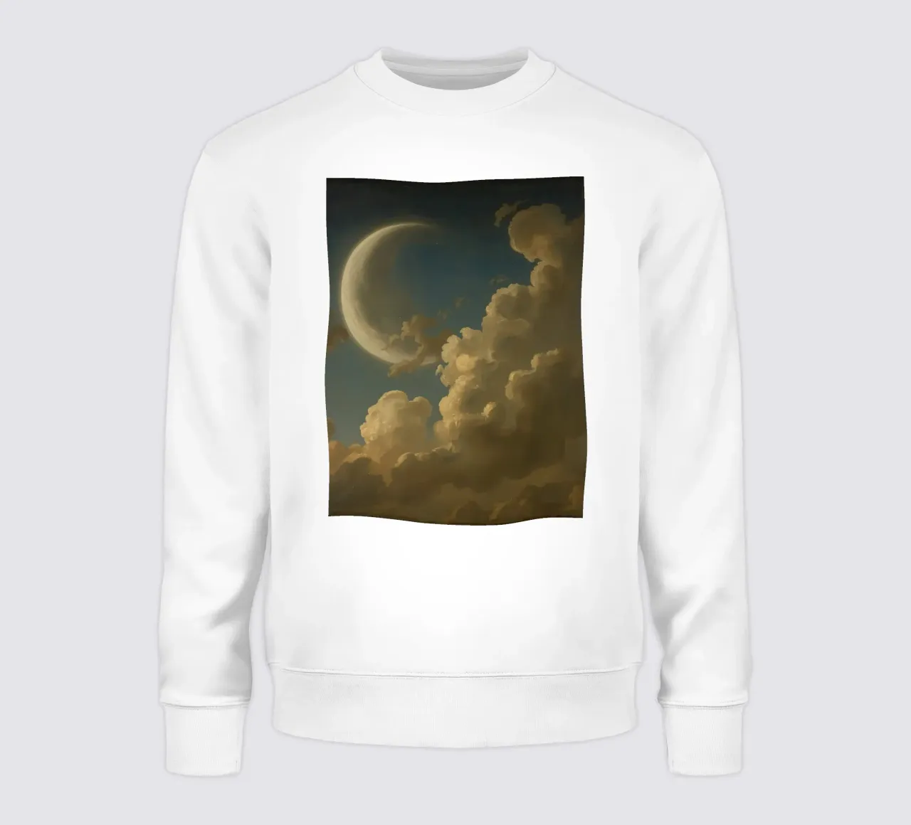 Luna illuminata dalle nuvole in un cielo notturno felpa da DesignDoodle