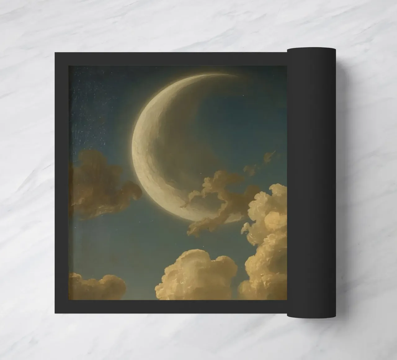 Luna illuminata dalle nuvole in un cielo notturno zerbino da DesignDoodle