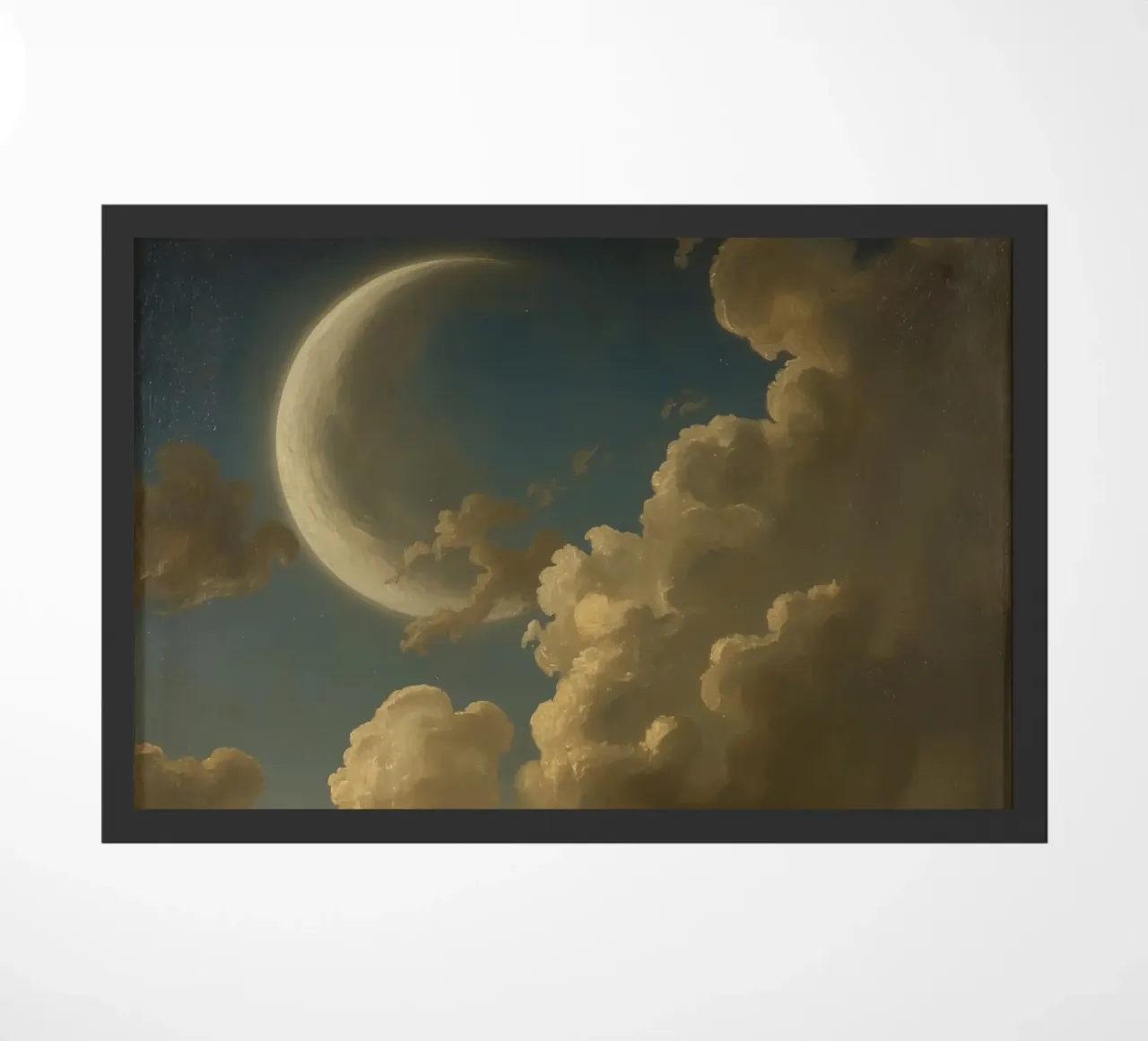 Luna illuminata dalle nuvole in un cielo notturno zerbino da DesignDoodle