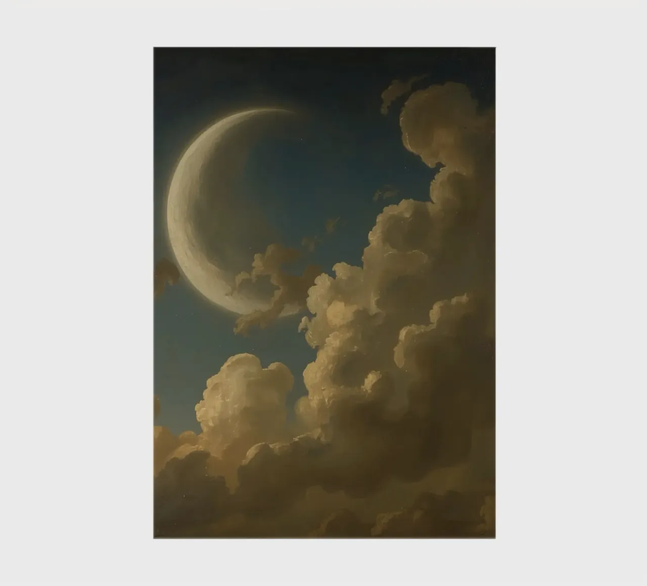 Moon illuminated by clouds in a nighttime sky notebook by DesignDoodle