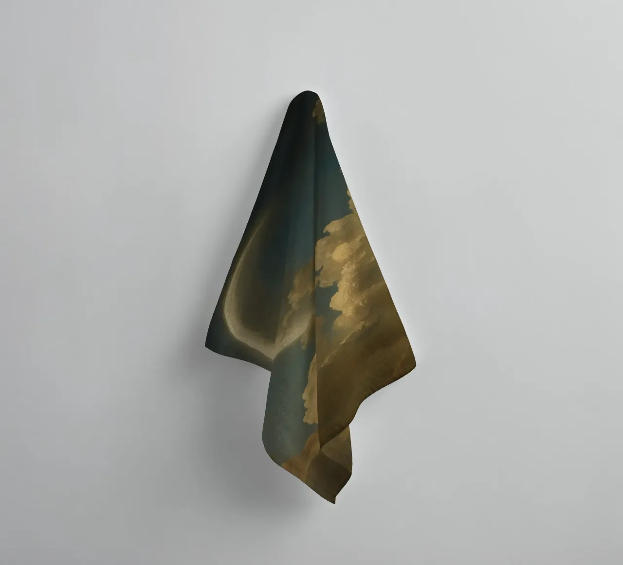 Moon illuminated by clouds in a nighttime sky towel by DesignDoodle