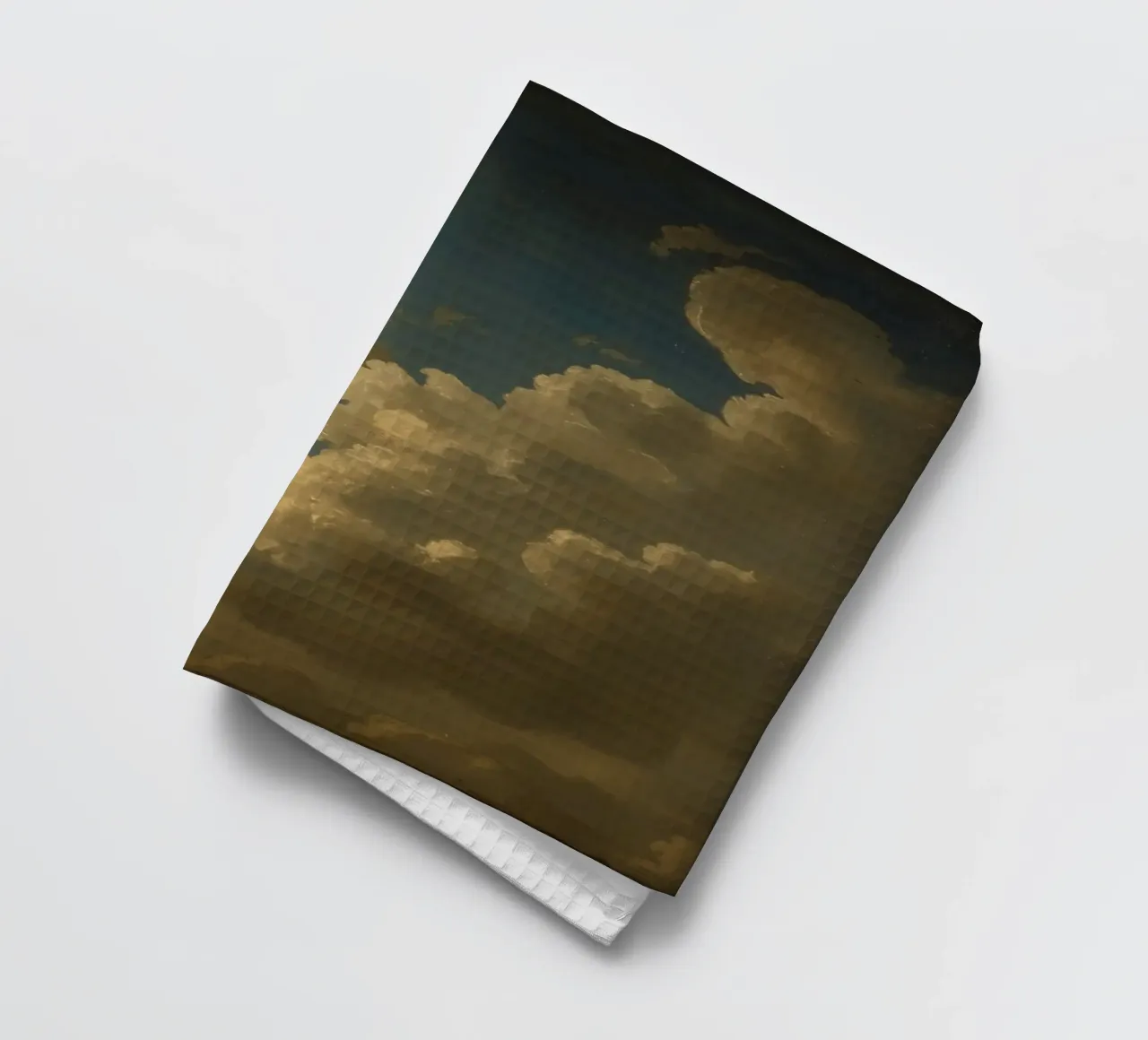 Lune éclairée par des nuages dans un ciel nocturne torchon de DesignDoodle