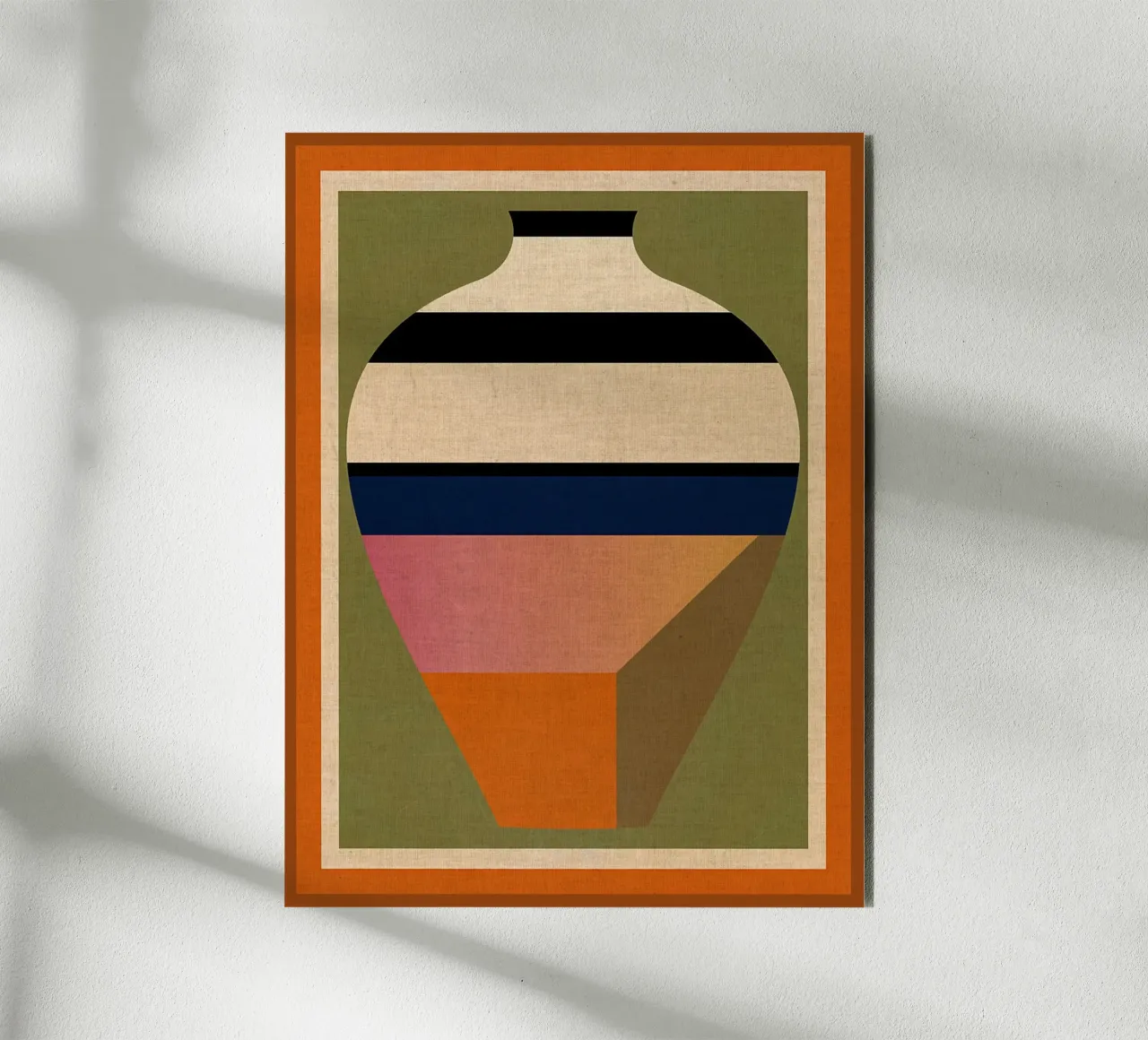 vaso strisce geometriche alluminio dibond da CourtneyStudio