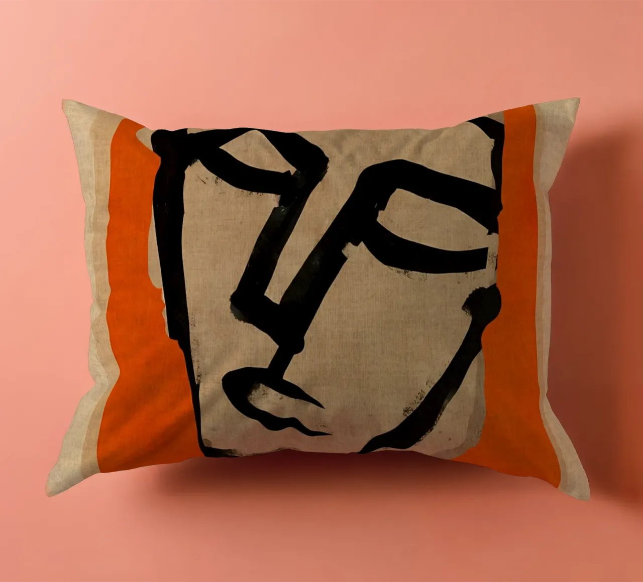 volto ritratto espressione astratta cuscino da CourtneyStudio