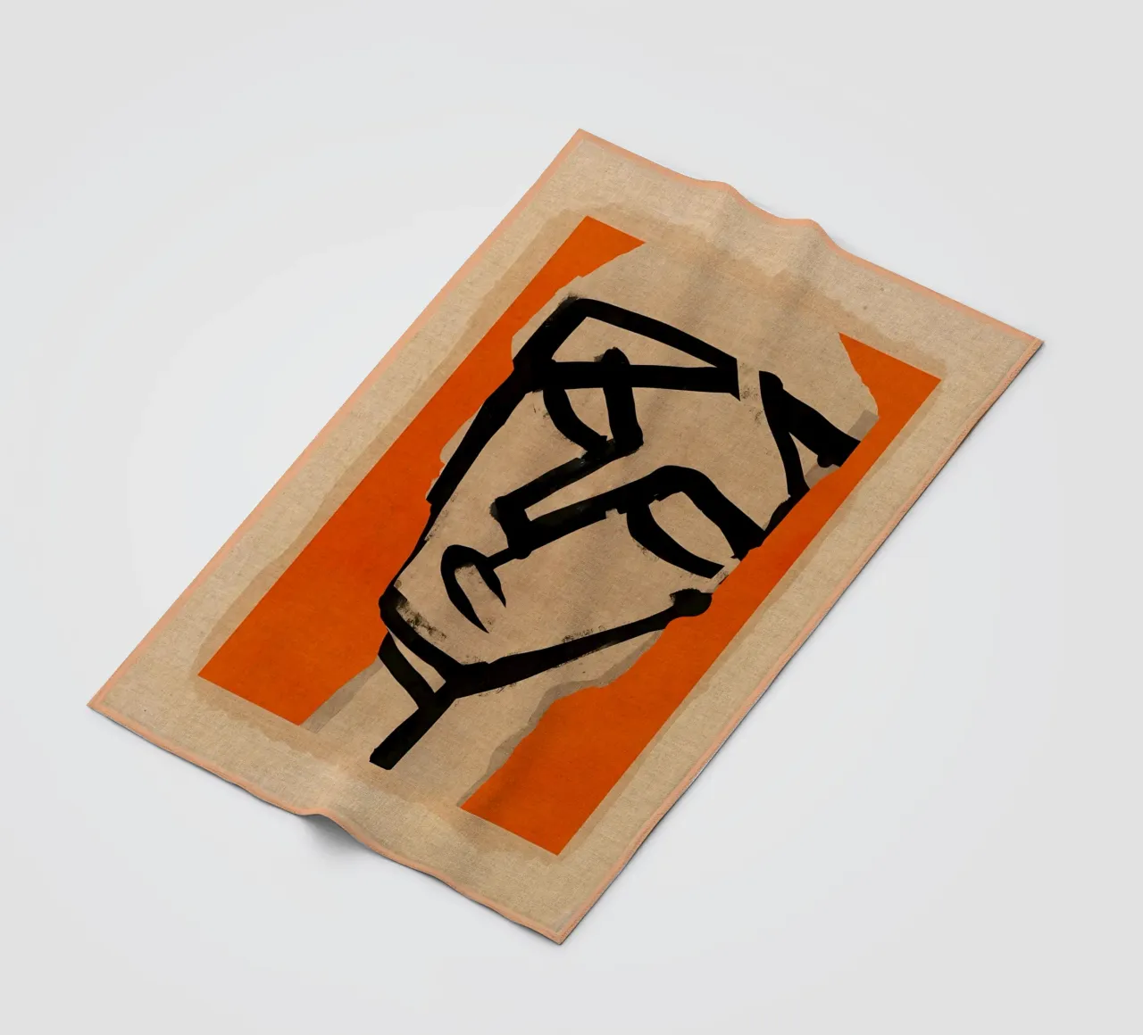 volto ritratto espressione astratta coperta in pile da CourtneyStudio