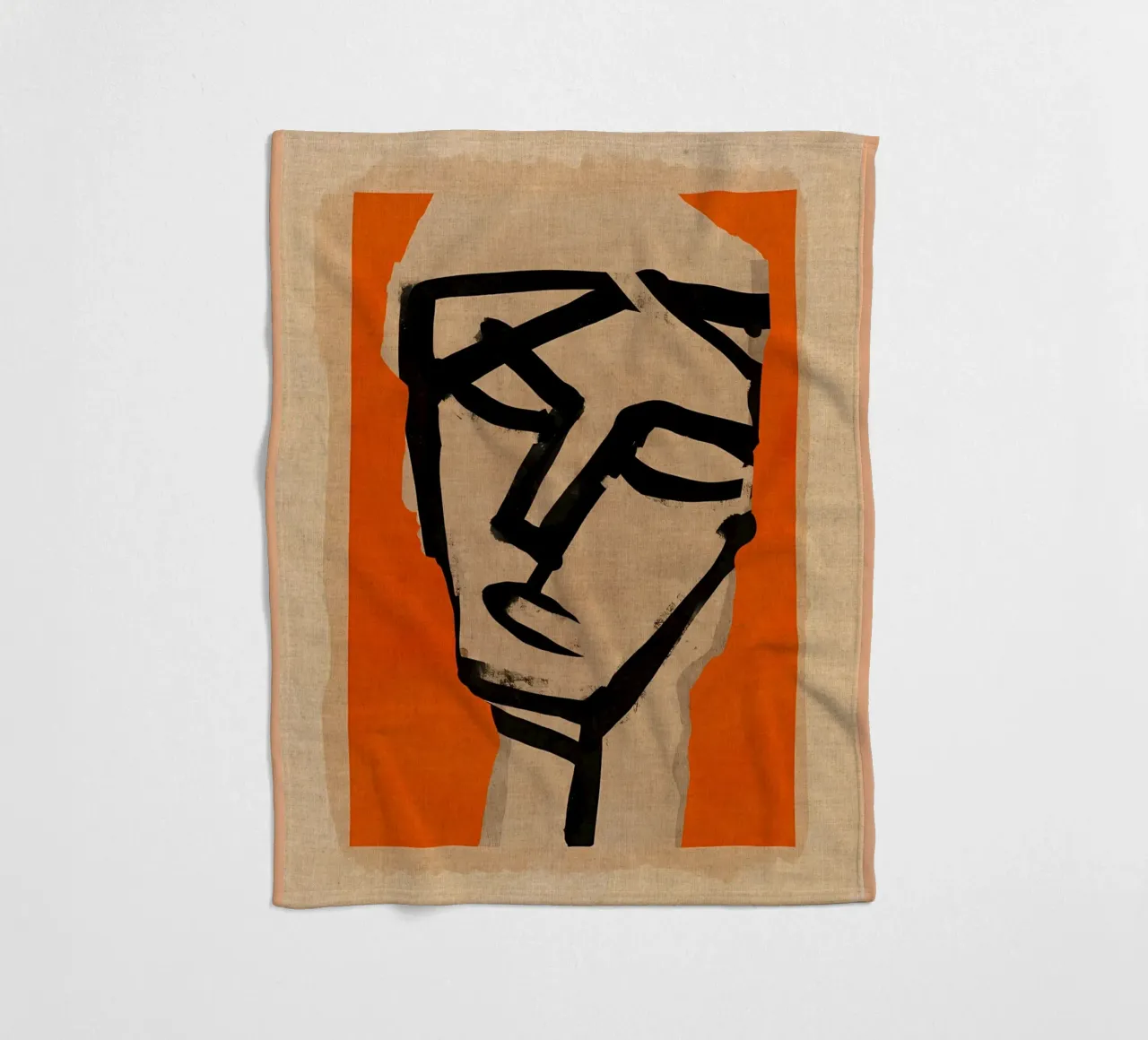 volto ritratto espressione astratta coperta in pile da CourtneyStudio