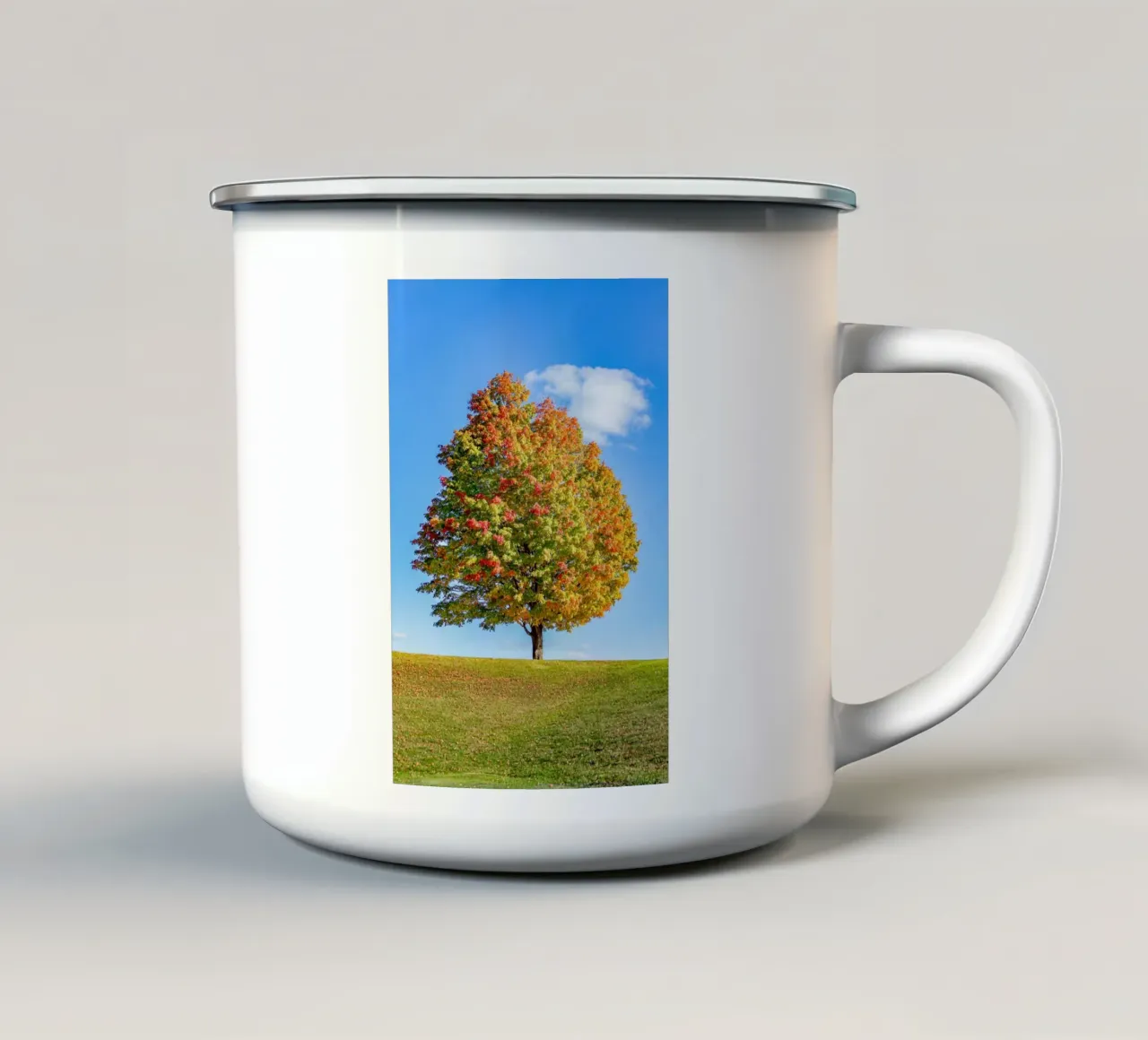 foliage leaves enamel mug by Histrol