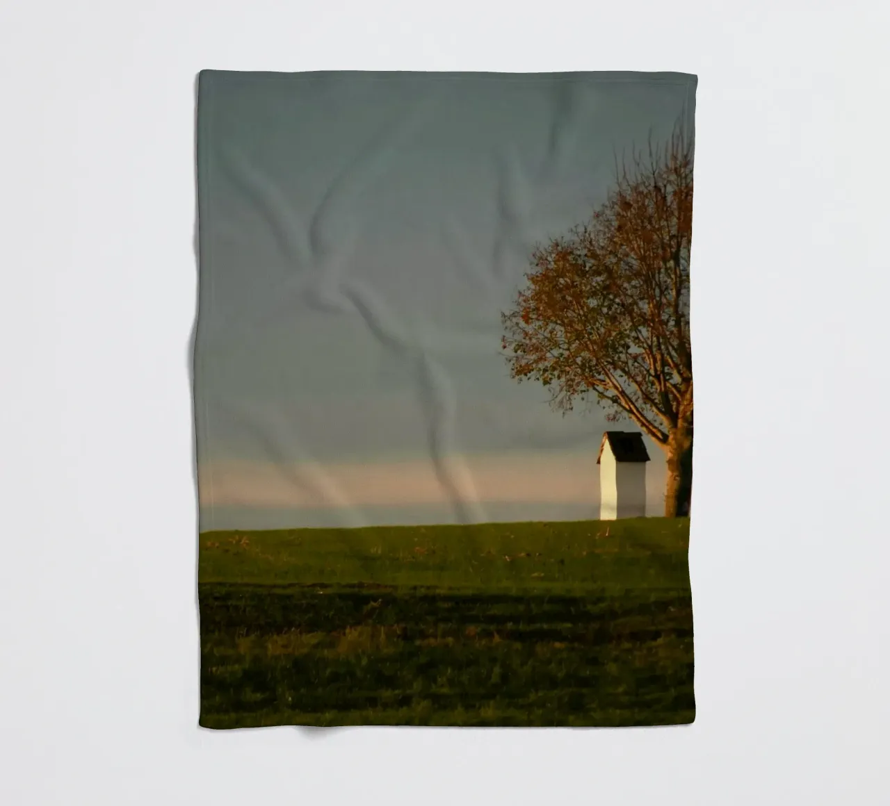 minimalist scene open space fleece blanket by Histrol