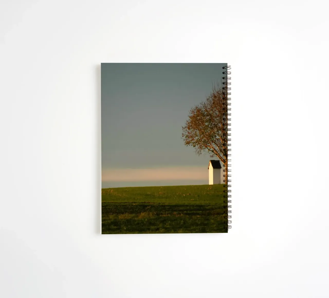 minimalist scene open space spiral notebook by Histrol