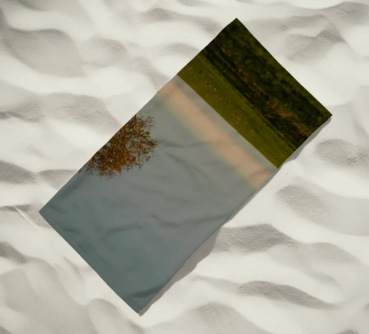 minimalist scene open space beach towel by Histrol