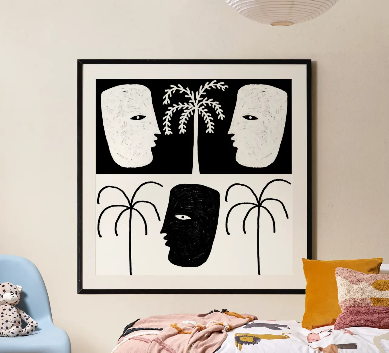 Yearning-i poster con telaio in plastica da Shatha Al Dafai