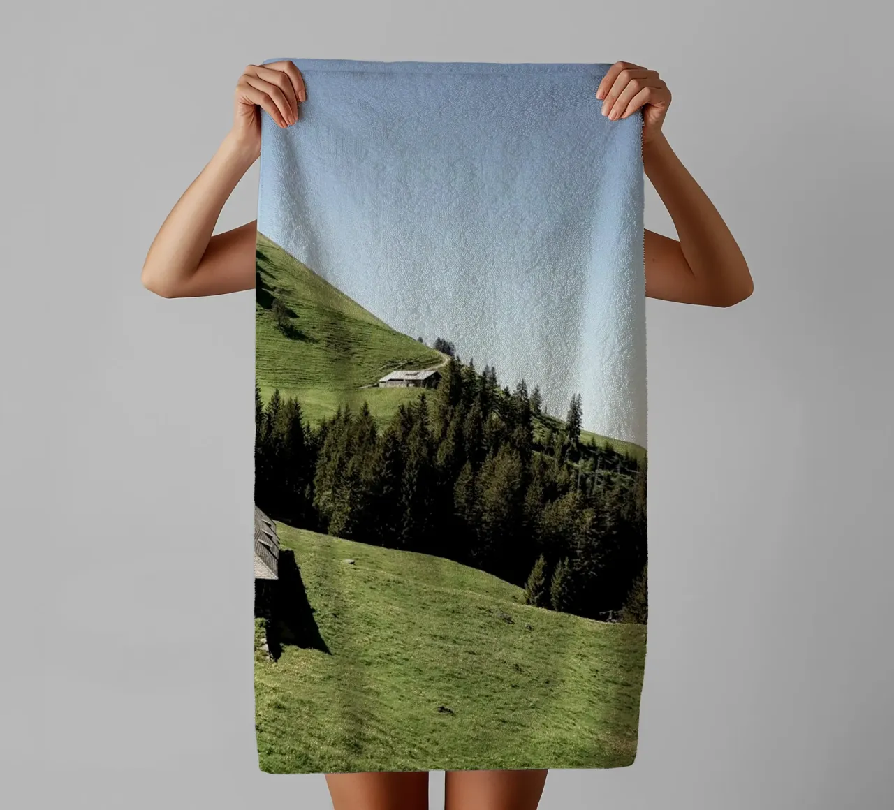 pasture meadow woodland towel by Histrol