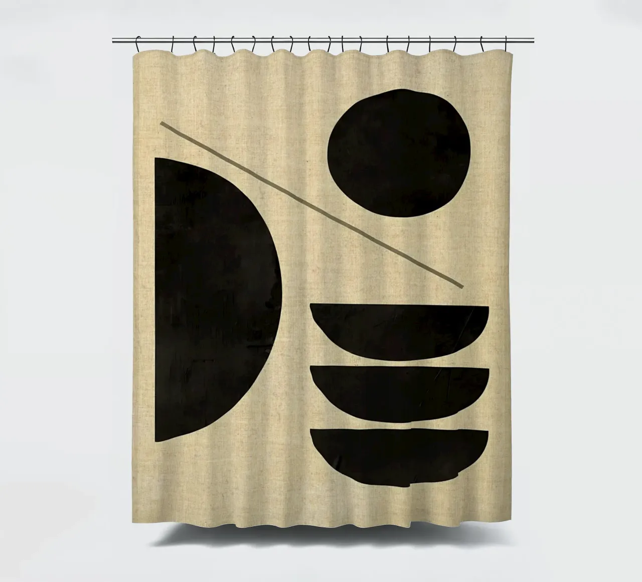 Moderne abstrakte minimale Formen Duschvorhang von Edson Studio