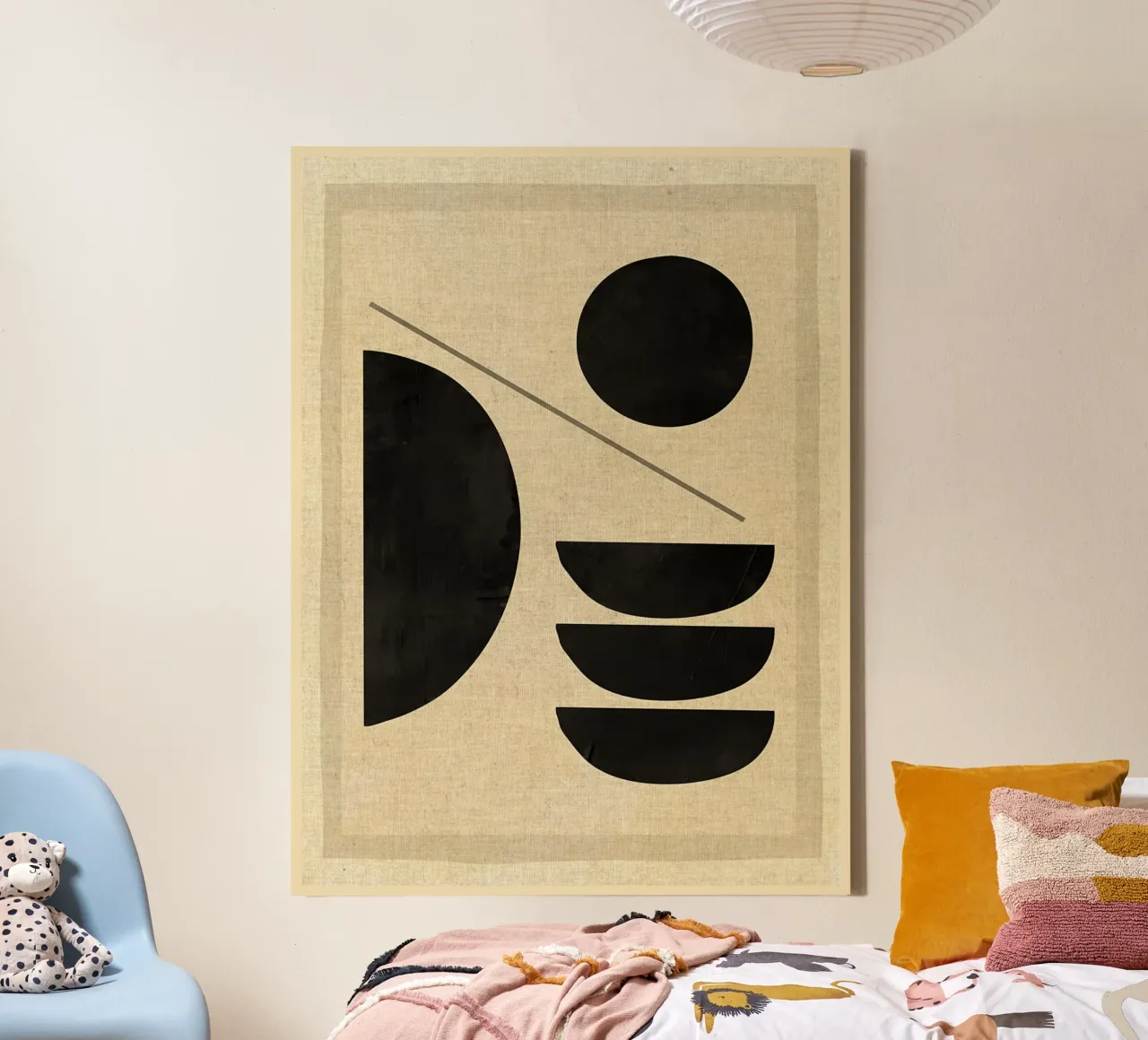 Moderne abstracte minimale vormen canvas van Edson Studio