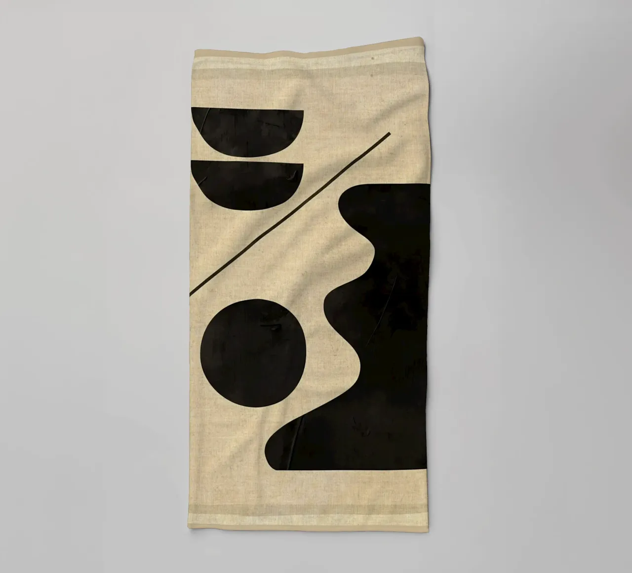 Modern Abstract Minimal Shapes towel by Edson Studio