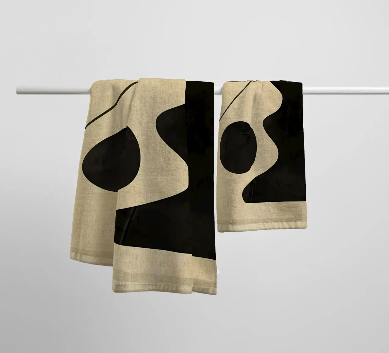 Moderne abstracte minimale vormen badhanddoek van Edson Studio
