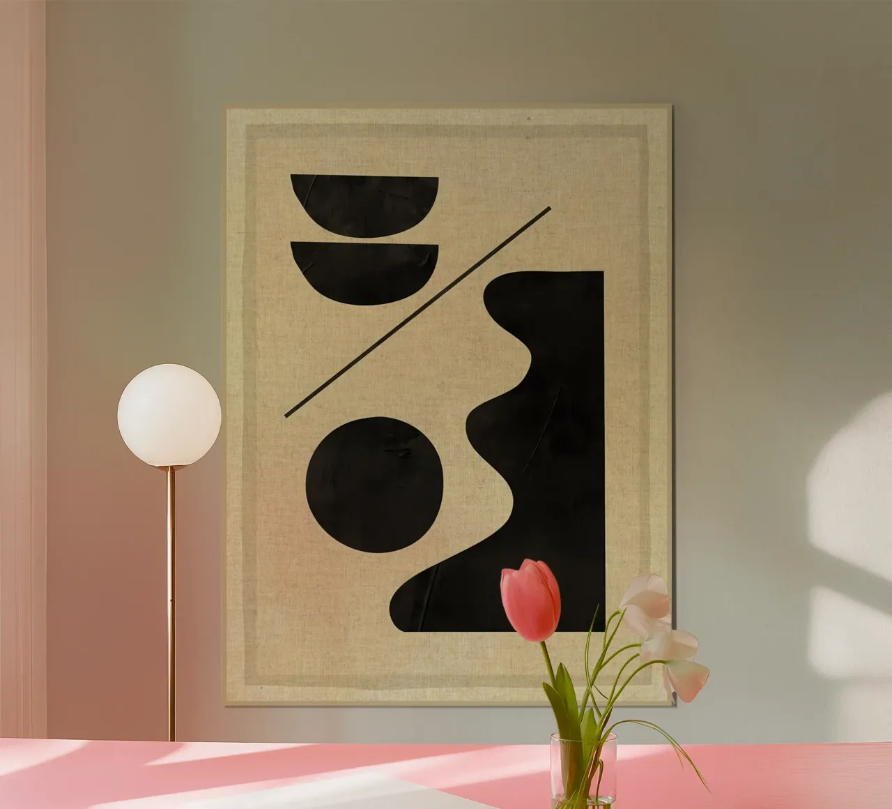 Moderne abstracte minimale vormen hahnemühle van Edson Studio