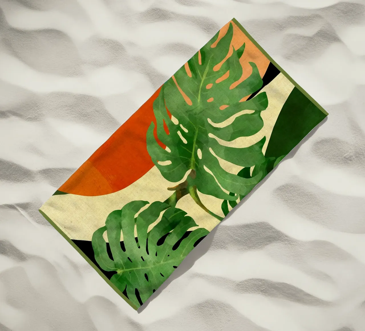 Foglie tropicali - Arte astratta telo mare da Edson Studio