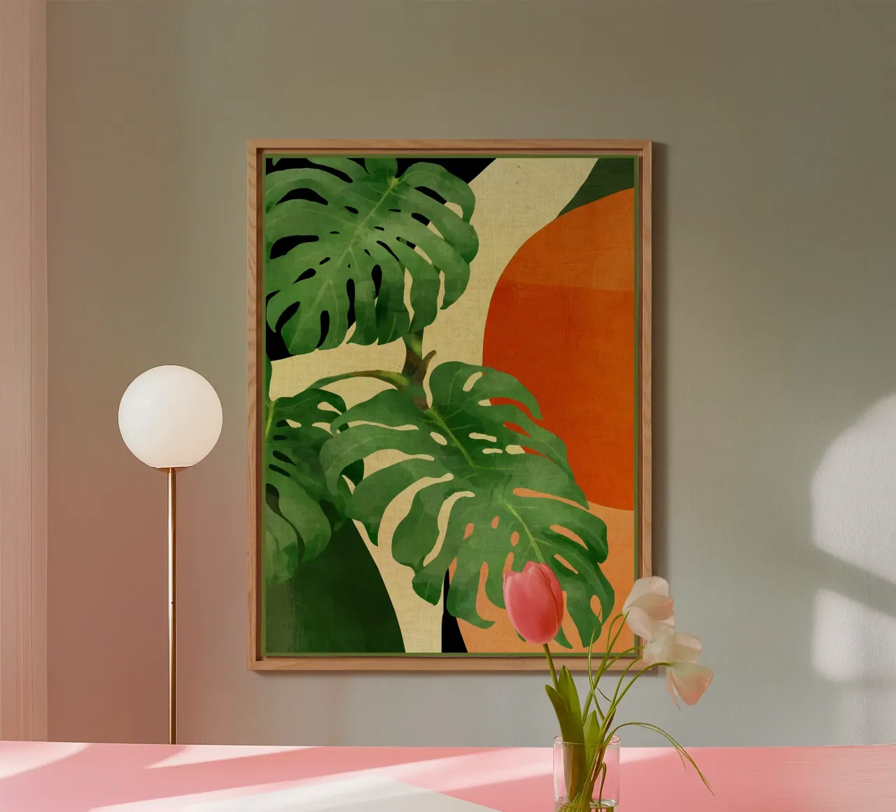 Tropical Leaves- Abstract Art alu-dibond by Edson Studio