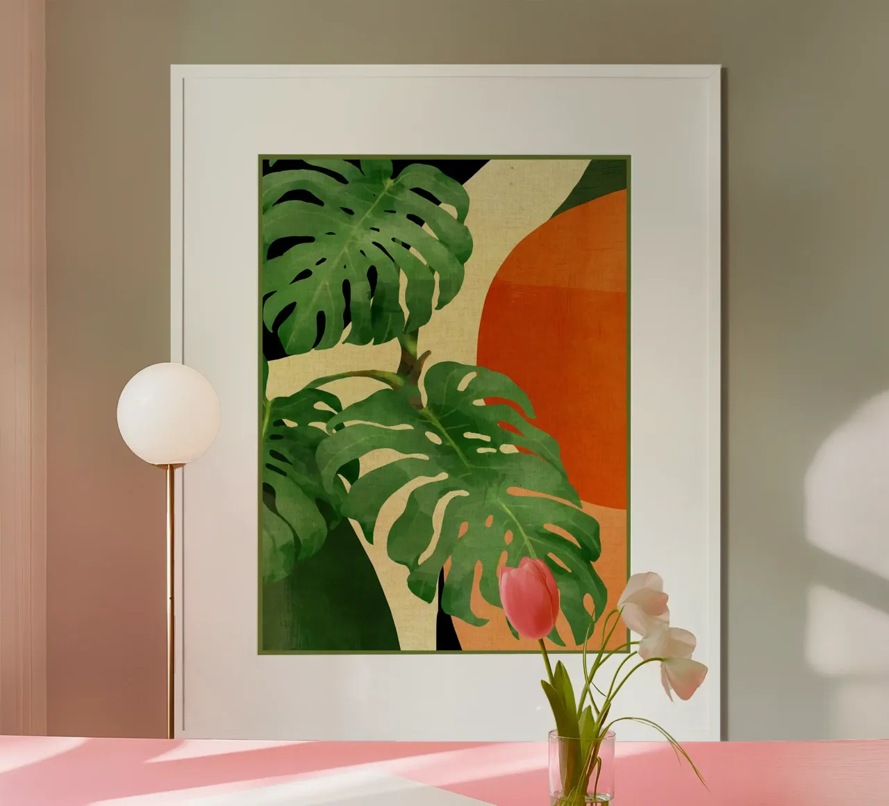Tropical Leaves- Abstract Art poster by Edson Studio