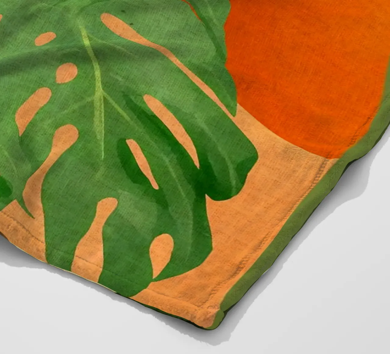 Foglie tropicali - Arte astratta coperta in pile da Edson Studio