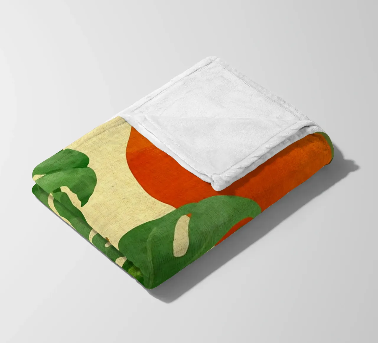 Foglie tropicali - Arte astratta coperta in pile da Edson Studio