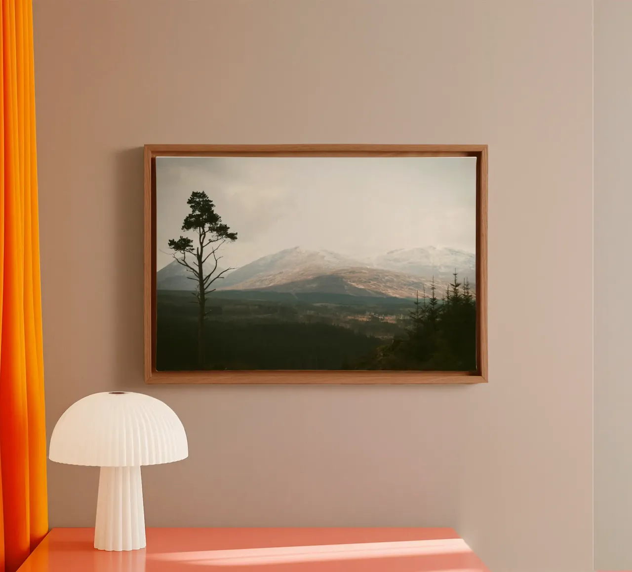 Nordic Stillness canvas with Floater frame by Wanderlust Vibes