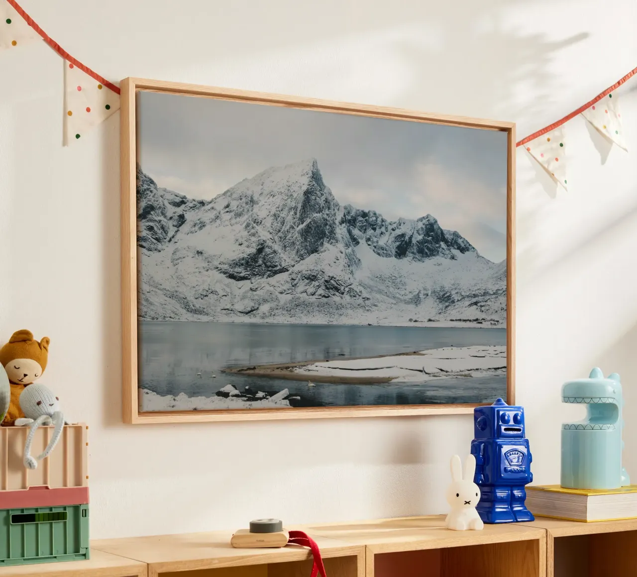 Nordic Stillness canvas with Floater frame by Wanderlust Vibes