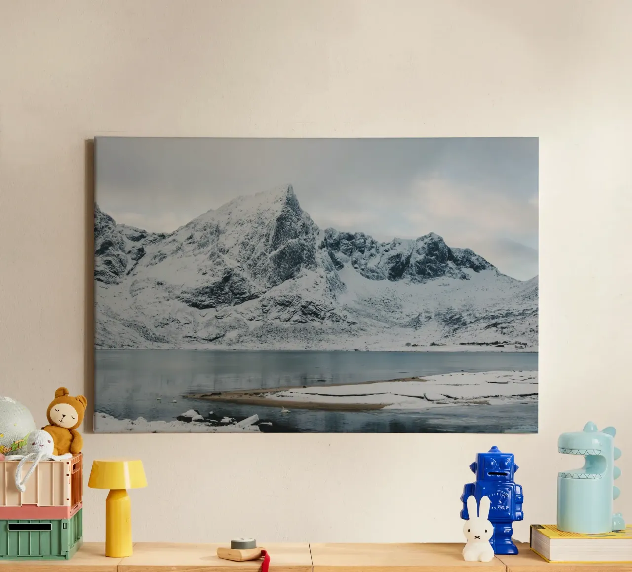 Nordic Stillness canvas with Floater frame by Wanderlust Vibes