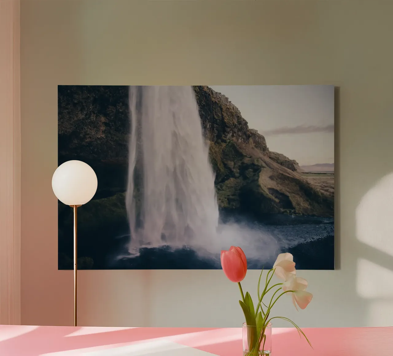 Cascate nordiche tela con Cornice a cassetta da Wanderlust Vibes